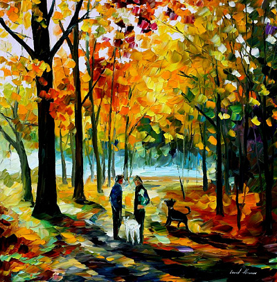 COUPLES — oil painting on canvas leonidafremov