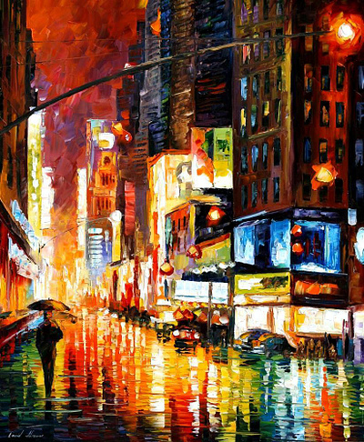 TIMES SQUARE 48"x72" (120cm x 180cm) — oil painting on canvas leonidafremov