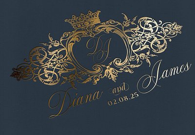 Vintage Wedding Logo Design bespoke wedding logo custom monogram custom wedding logo design illustration logo luxury logo luxury wedding logo wedding logo wedding monogram