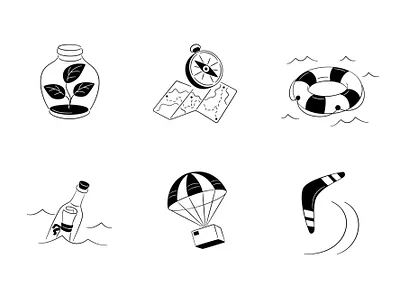 Set of black and white hand drawn icons for the website and app 404 black and white delivery drawing e commerce environment handdrawn help icons illustration line drawing lineart location map minimal return set shopping support vector