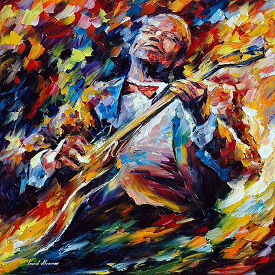 BB KING — PALETTE KNIFE Oil Painting On Canvas By Leonid Afremov leonidafremov