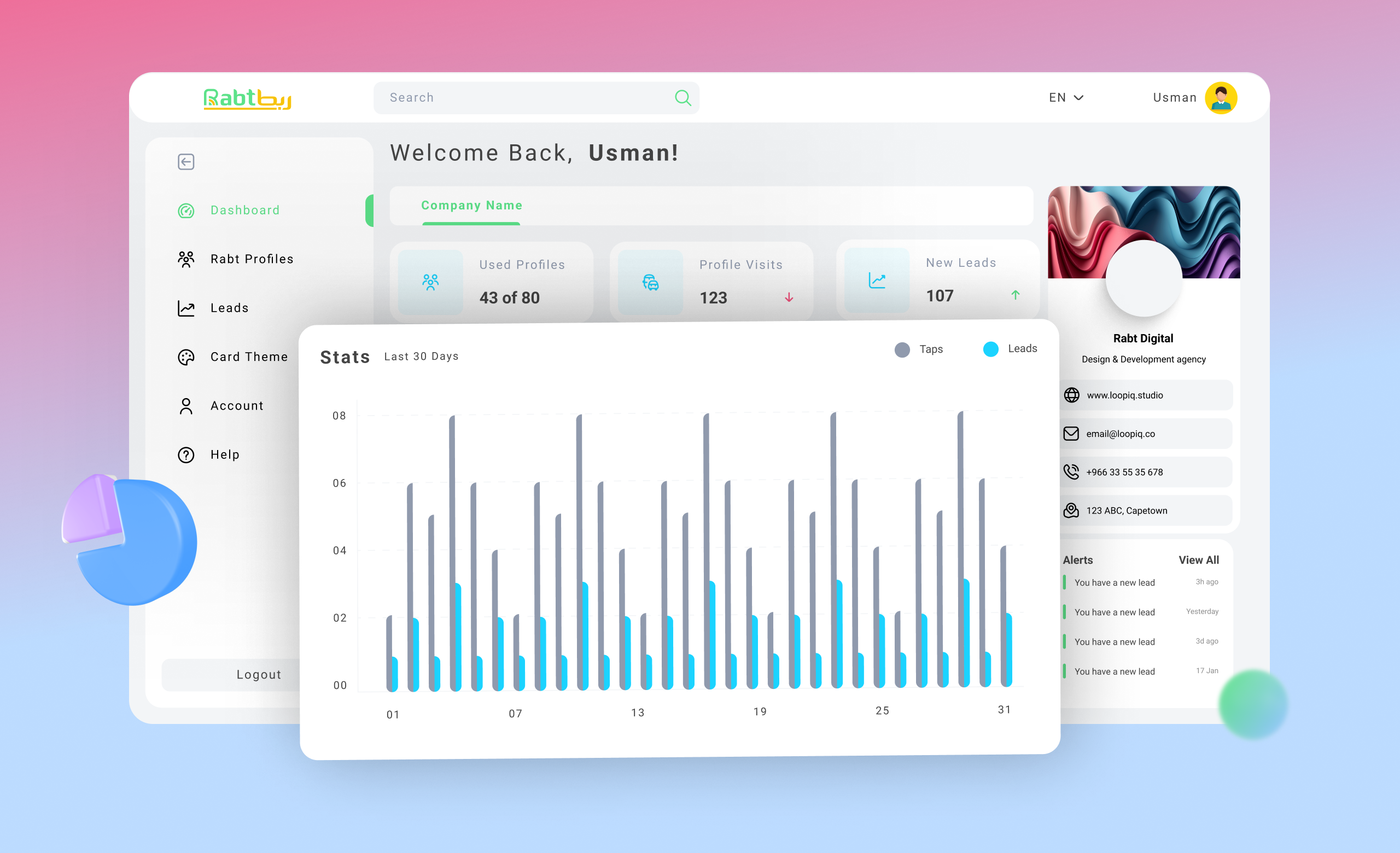 Rabt Digital case study animation appdesign branding design logo ui uiux ux webdesign