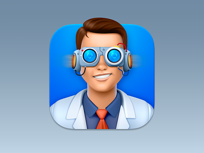 Disk Drill 5 App Icon app app icon big sur glasses icon macos macos app icon madewithsketch professor scientist
