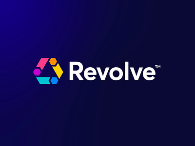 Revolve - Logo Concept v6 abstract logo brand identity design branding creative logo energy evolve hexagon innovate logo logo symbol motion re return revolve rotation solar turbine visual identity design wind