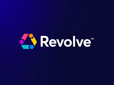 Revolve - Logo Concept v6 abstract logo brand identity design branding creative logo energy evolve hexagon innovate logo logo symbol motion re return revolve rotation solar turbine visual identity design wind