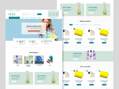IVEC clean cleaning creative agency ecommerce hero landingpage mobile shop page product shop web webdesign webshop website