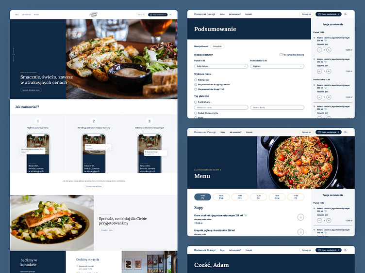 Canteen site & Mobile App Concept by Maja Tywonek for