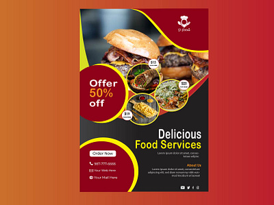 flyerf food banner 3d animation branding design graphic design illustration logo motion graphics ui vector