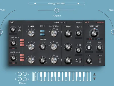 Diva Moog standalone (inspired by aiko) design effect music product desing ui vst