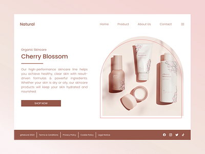 Daily UI #003 Landing Page design landing page skincare ui