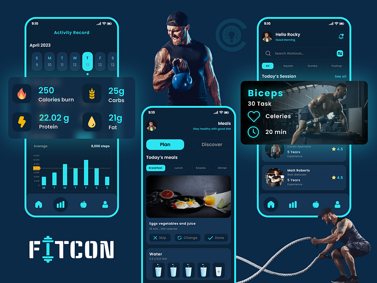 Fitcon Workout & Gym Planner App by Concetto Labs on Dribbble