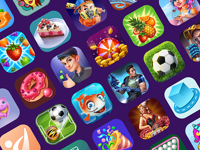 Game App Icons Set androidn app app store google play graphic design icon illustration ios play store