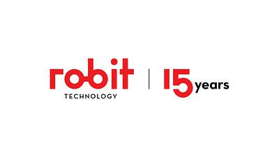 Logo animation for "robit" 15 years 2d 2d logo animation after effects animation design element graphic design illustration logo logo animation motion graphics robit soft logo animation thecnology logo