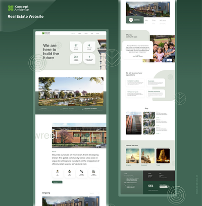 Koncept Ambience Web design adobexd clean design homepage landingpage minimal realestate simple ui uidesign webdesign