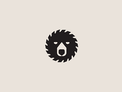 Construction Bear abstract bear branding clever construction logo modern negative space