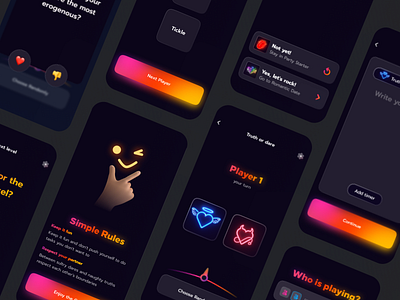 Truth or Dare - mobile games for couples app design design app games mobile truthordare ui ux ux ui