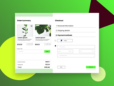 Simplifying Online Purchases: A Checkout Page Design branding design typography ui ux web design