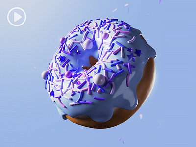 Not a bagel 3d animation blender donut graphic design motion graphics spinning