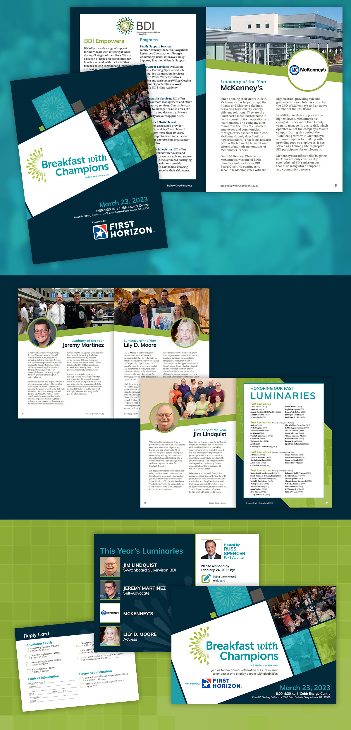 Bobby Dodd Institute Program & Invitation design event graphic design