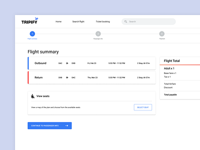 Ticket Booking Checkout Flight Summary Page Design booking branding checkout design figma flight travel ui uiux web