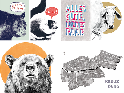 Cards + prints design illustration typography