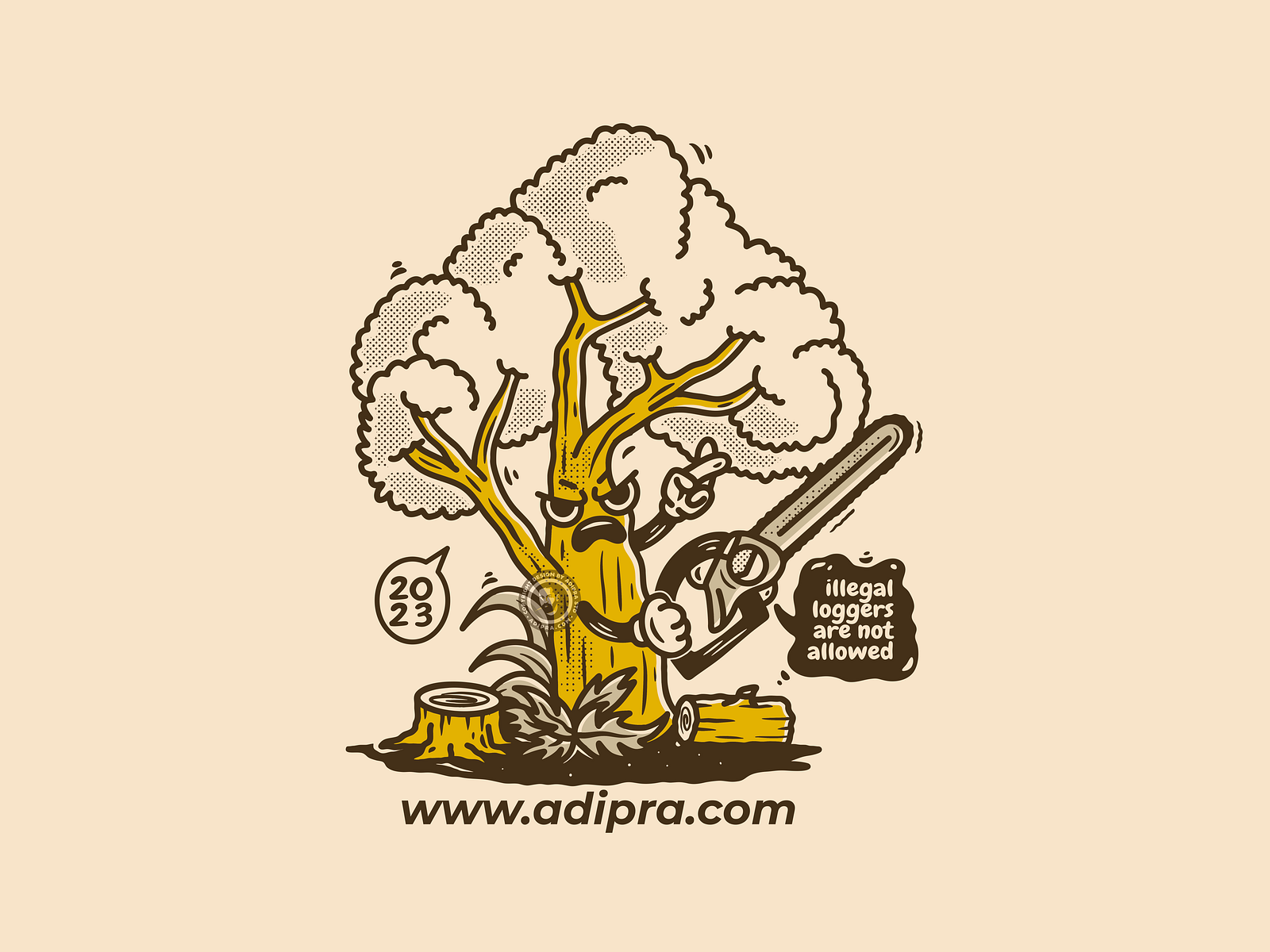 Angry tree character by adipra studio on Dribbble