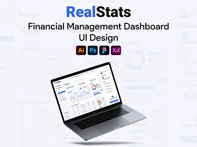 Financial Management Dashboard UI Design dashboard dashboard design dashboard ui dashboard ui design figma finance dashboard illustrator mockup photoshop product design ui uiux website design xd