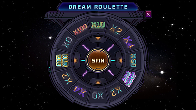 Game Roulette sci-fi Style animation animations big win casino coins illustration jackpot roulette slots ui ux