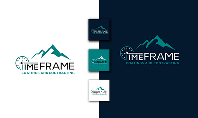 Timeframe Coating and contracting branding graphic design logo