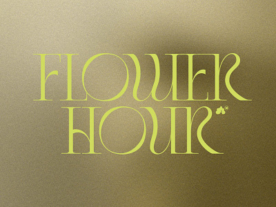 Flower Hour 420 amateur condensed display elegant flower glyphs green hour lettering marijuana serif test type typography wavy weed