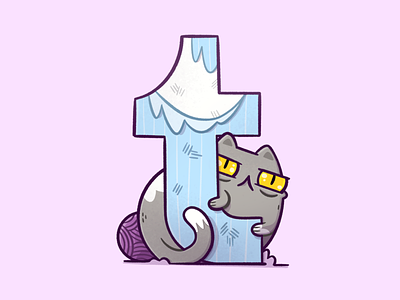 Tumblr Cat Icon blake stevenson cartoon cat character design clean cute design icon illustration jetpacks and rollerskates letter logo retro tech tumblr ui ux yarn