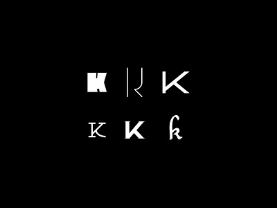 Letter K lettering type typography