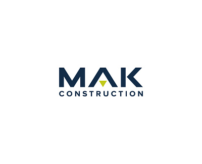 MAK Construction Logo Design brand brand identity branding construction contractor graphic design logo logo design