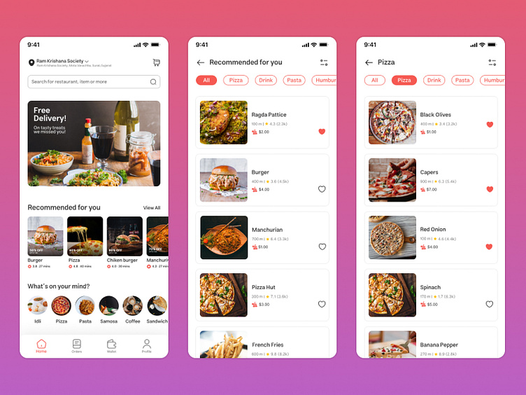 Foody App by Brijesh Sakhiya on Dribbble