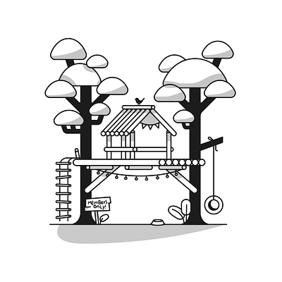 The treehouse design graphic design illustration vector