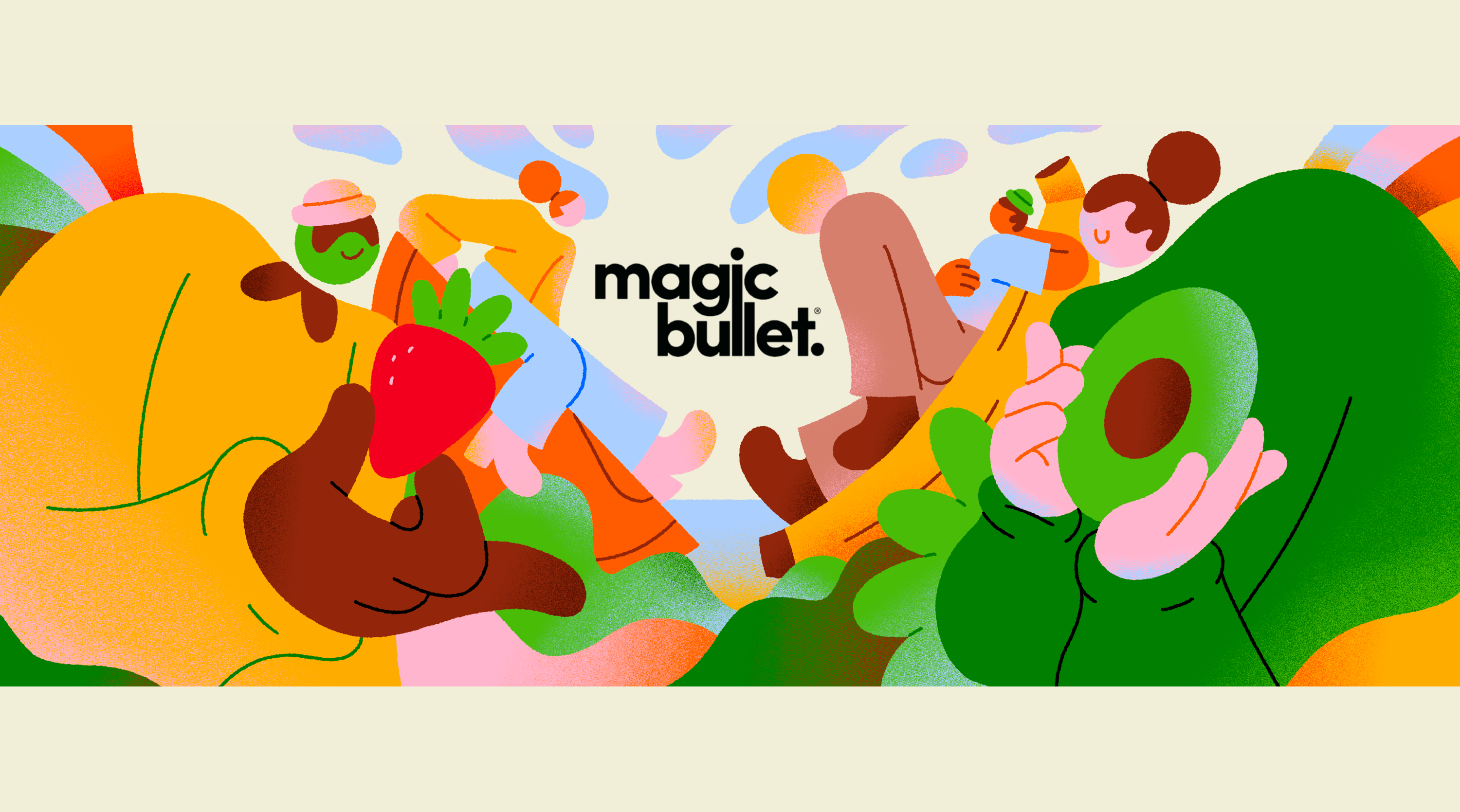 Custom Packaging Designed for Magic Bullet branding character color colors design illustration texture