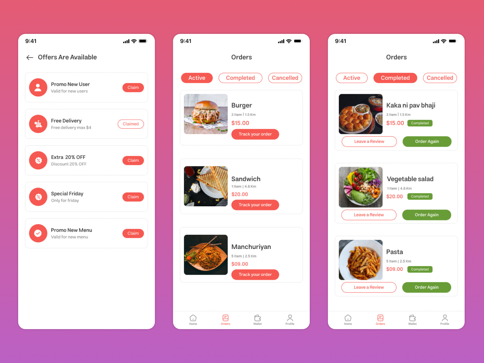 Foody App by Brijesh Sakhiya on Dribbble