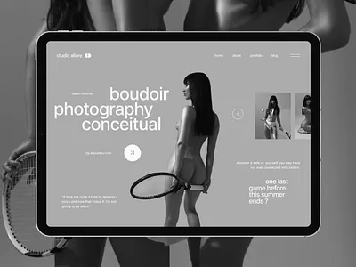 Studio Allure UI Design 2023 art bold boudoir branding design graphic design interface logo photography photoshoot ui ux visual design