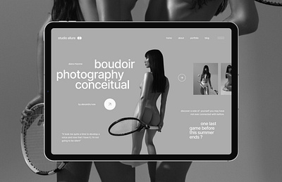 Studio Allure UI Design 2023 art bold boudoir branding design graphic design interface logo photography photoshoot ui ux visual design