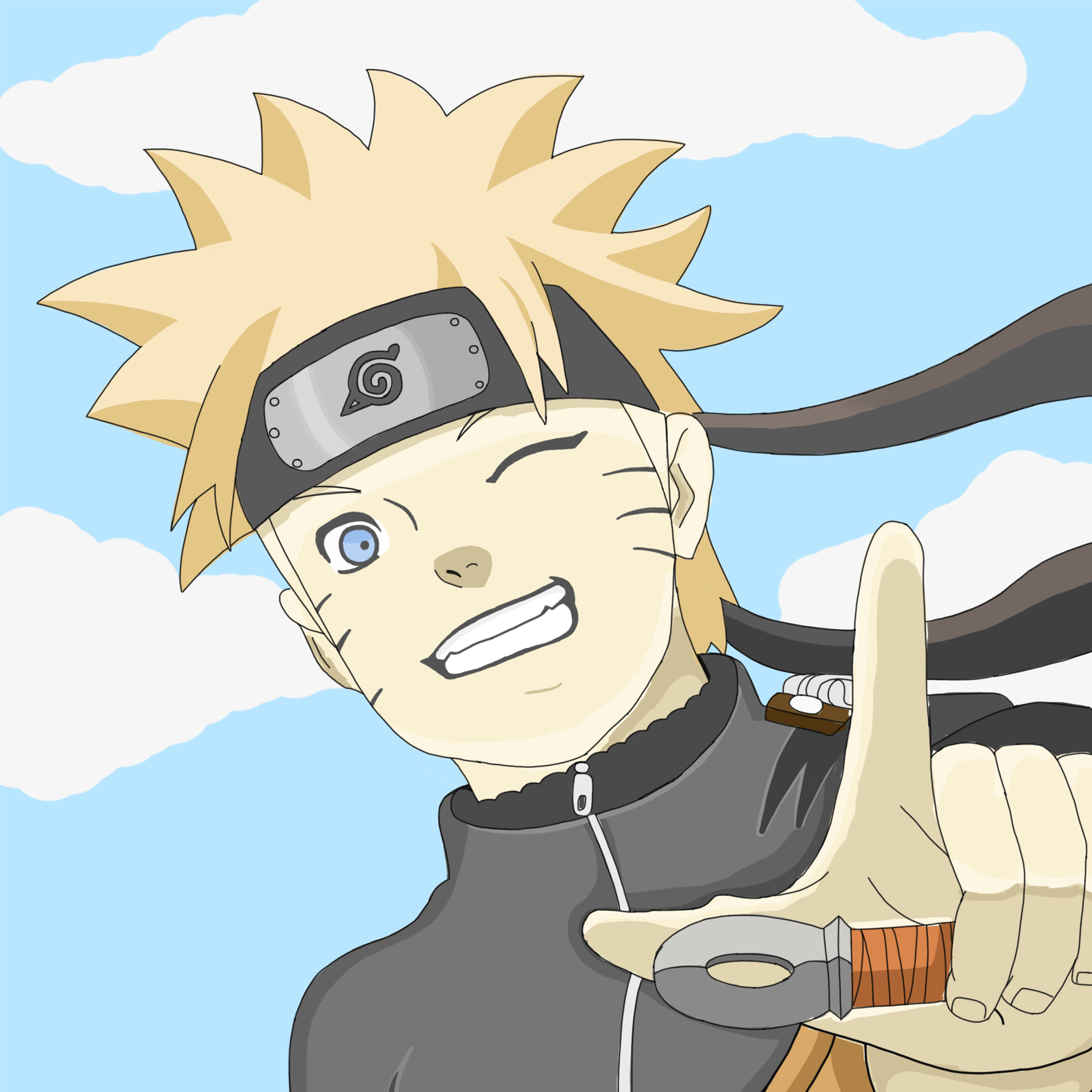 drawing of a wallpaper I found online. Link will be in the comments if you  want it! Enjoy! : r/Naruto