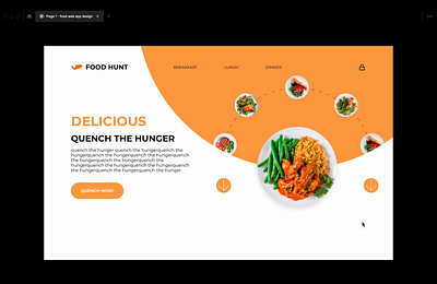 Food Web design (Prototype) design figma illustration ui ux