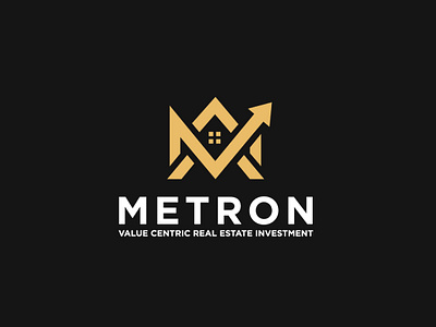 Metron Logo Design. arrow brand brandidentity branding design flat graphic design home house logo logodesign logodesigner logofolio logomaker logomark m mhomearrow mm vector visualidentity