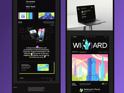 Wizzard Behance Case afterglow app bank app banking behance branding case illustrations money money app website