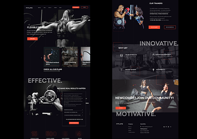 Fitness web concept concept fitness ui ui design uiux web web design website