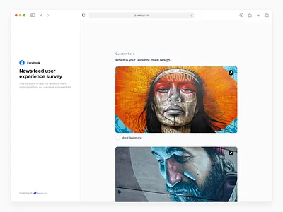 Wayyy - Image survey question images minimal question survey ui web app