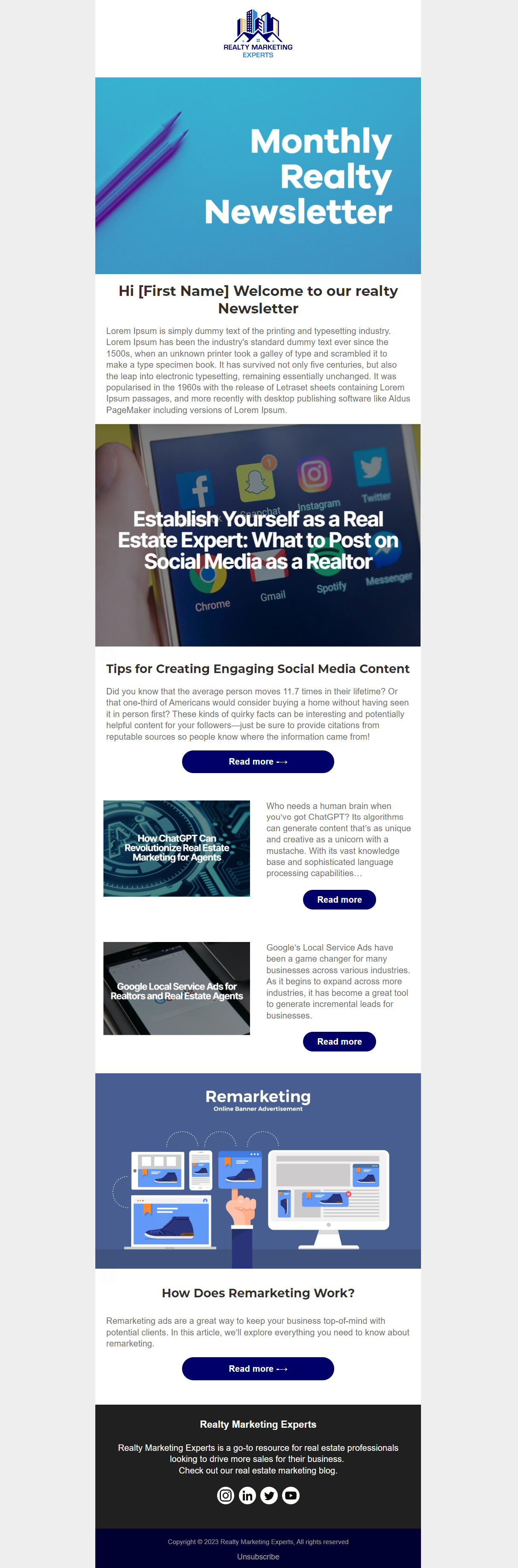 Example of High Converting Mailchimp Email Template