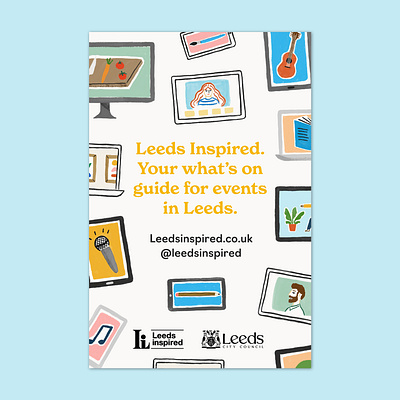 Leeds inspired advert advertising hobbies illustration online activities print design