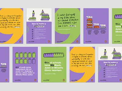 Penguin books - postcards character design colourful design graphic design illustration postcards print design