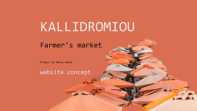 Farmer's market website concept design ui ux web desin