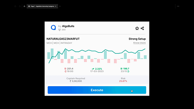 Trading platform web design prototype (AlgoBulls) design figma ui ux